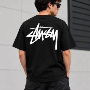 Basic Stussy Tee Model Wear Back Look