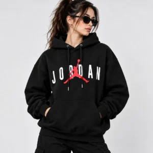 Black Jordan Hoodie model wear look