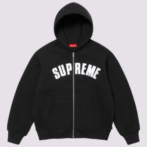Black Supreme Zip Up Hoodie