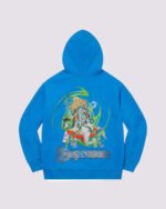 Blue Supreme Zip Up Hoodie Back