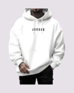 Jordan Mens Hoodie White Front