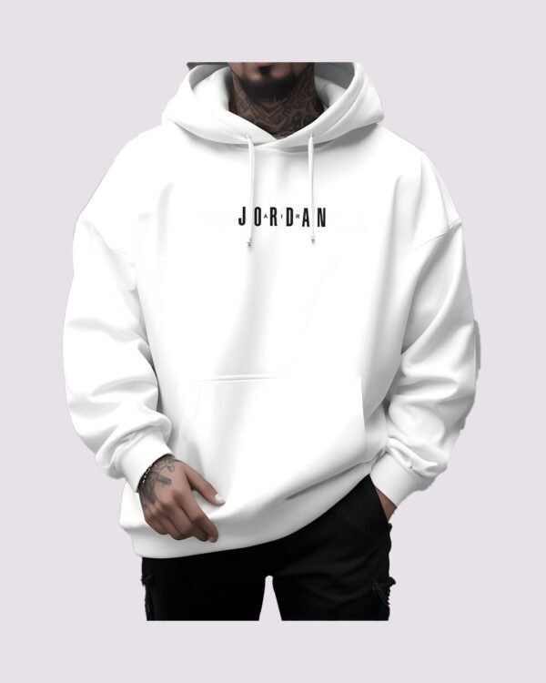 Jordan Mens Hoodie White Front