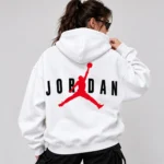 Jordan Mens Hoodie model wear look white