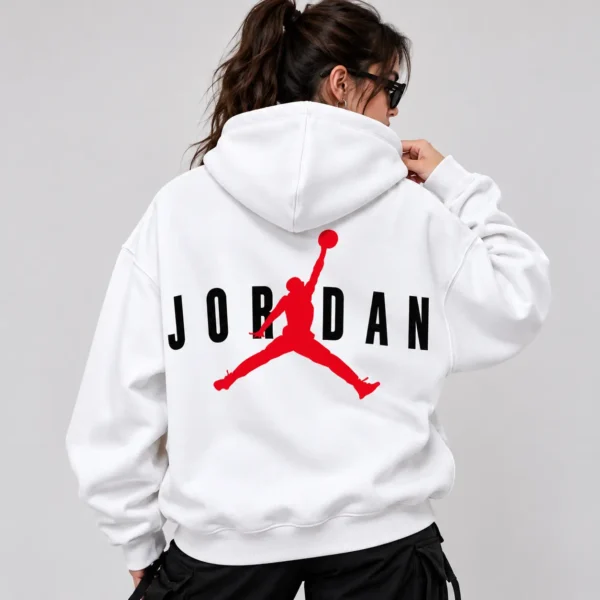Jordan Mens Hoodie model wear look white