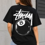 Stussy 8 Ball Tee Model Wear Back Look