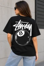Stussy 8 Ball Tee Model Wear Back Look