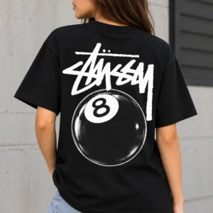 Stussy 8 Ball Tee Model Wear Back Look