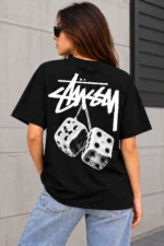 Stussy Dice Tee Model Wear Back Look