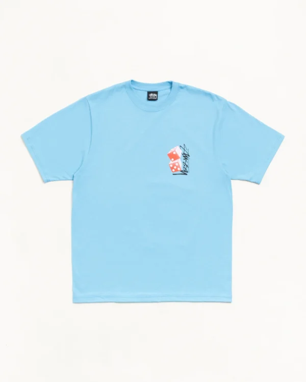 Stussy Dice Tee Sky Blue Front
