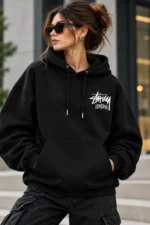 Stussy London Hoodie Model Wear Front Look