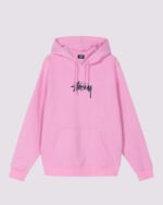 Stussy Stock Logo Hoodie Pink