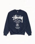 Stussy World Tour Crewneck Navy