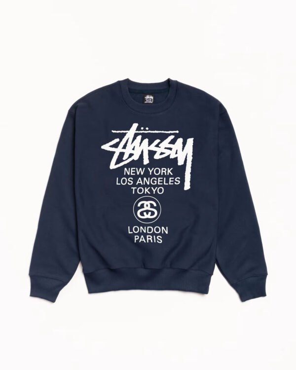 Stussy World Tour Crewneck Navy