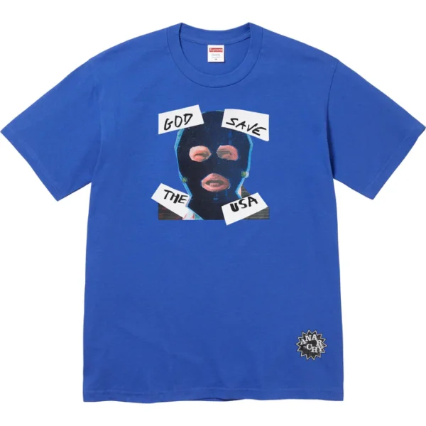 Supreme Tee God Save Us Royal Blue