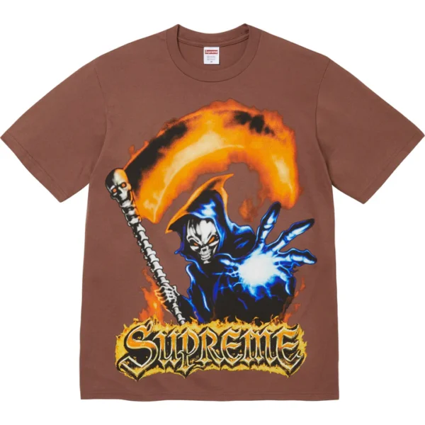 Supreme Tee Grim Reaper Brown