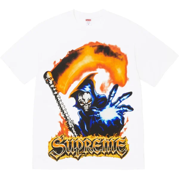 Supreme Tee Grim Reaper White