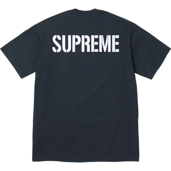 Supreme World Famous Tee Navy Back