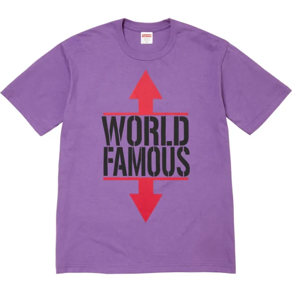 Supreme World Famous Tee Purple
