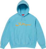 supreme arabic hoodie Light Blue