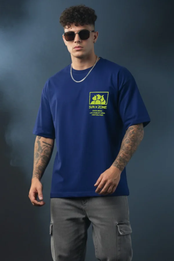 Blue Graphic Tee Front