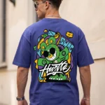 Hustle Blue Graphic Tee
