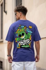 Hustle Blue Graphic Tee