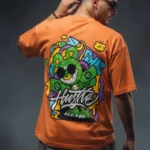 Hustle Orange Graphic Tee