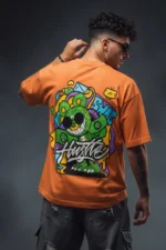 Hustle Orange Graphic Tee