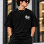 Stussy London Tee Model Wear Front Look