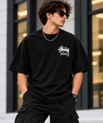 Stussy London Tee Model Wear Front Look