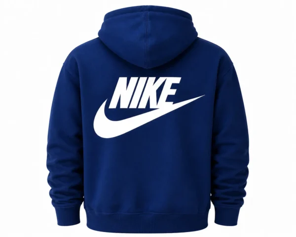 blue nike hoodie back