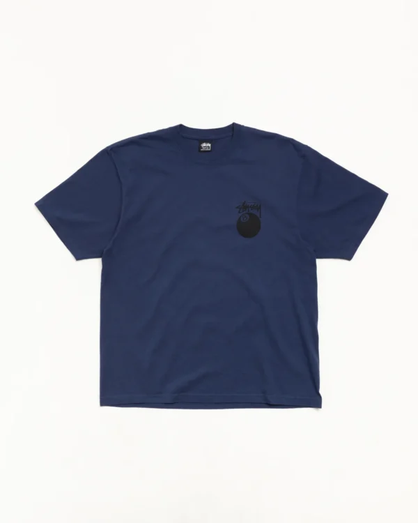 8 Ball Stussy Tee Navy Front