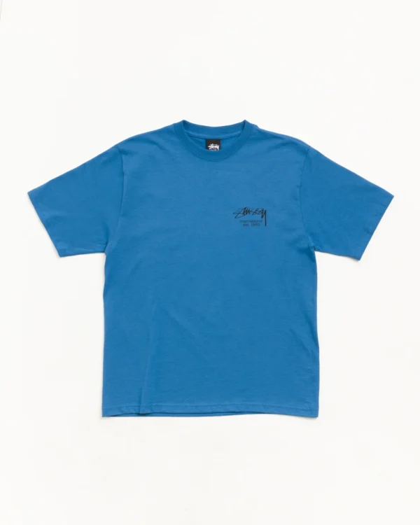 Dice Clock Stussy Tee Blue Front