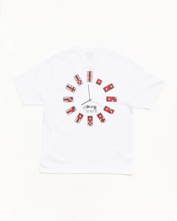 Dice Clock Stussy Tee White