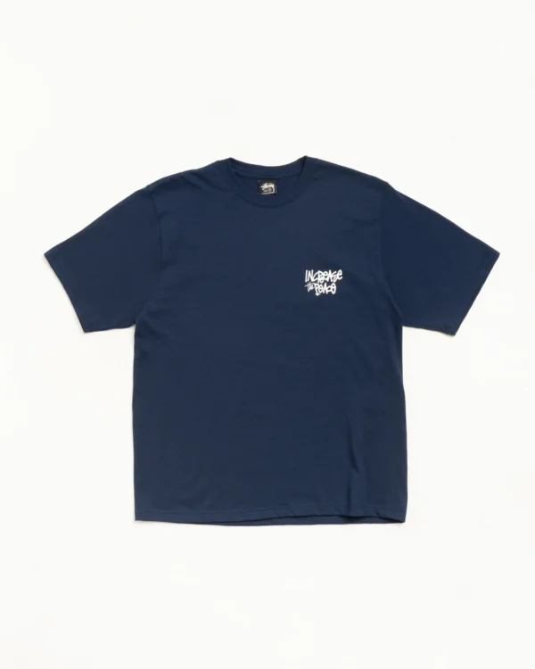 Peace Increased Stussy Tee Navy Front