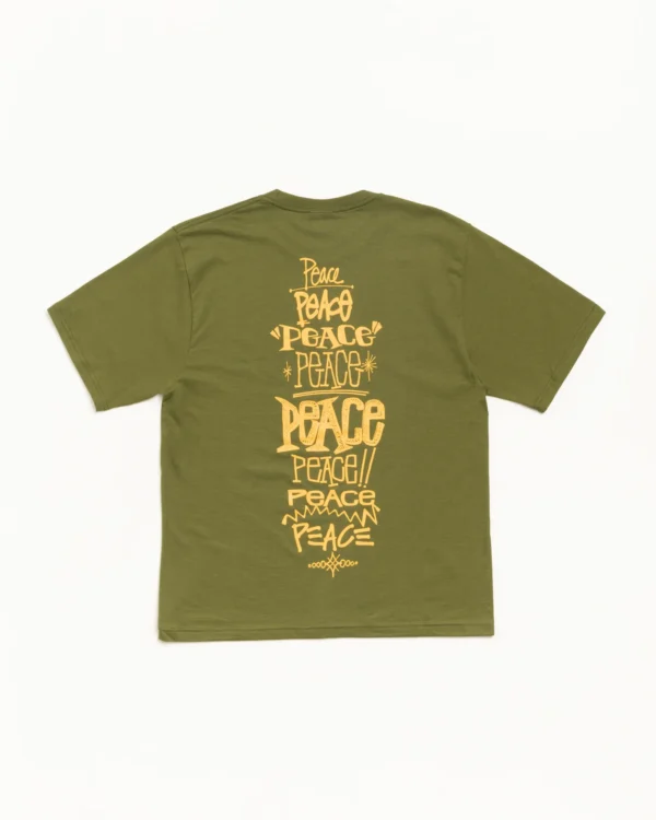 Peace Increased Stussy Tee Olive