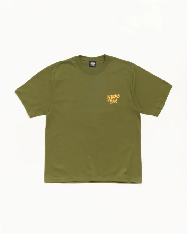 Peace Increased Stussy Tee Olive Front