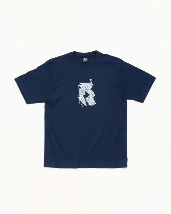 Smooth Sk8 Stussy Tee Navy Front