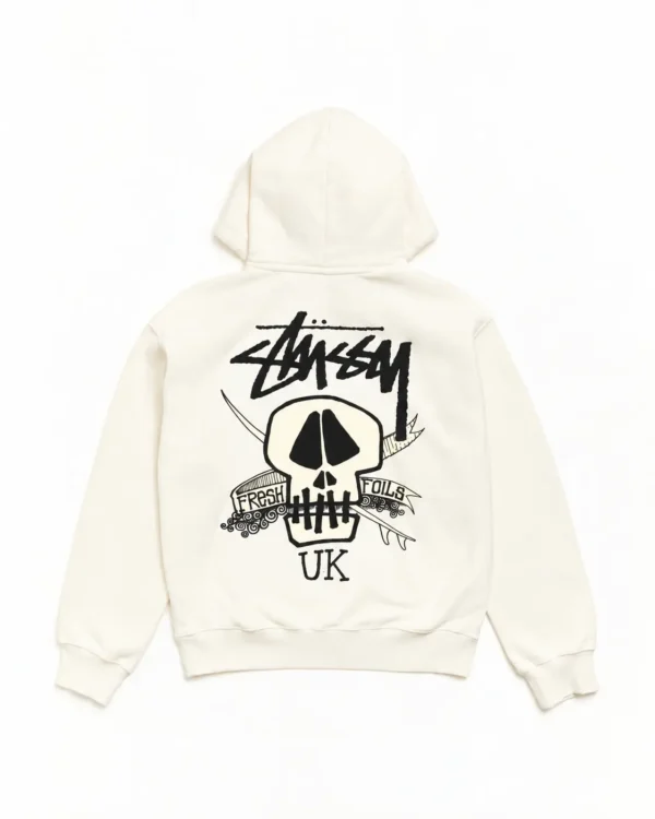 Stussy Skull Hoodie White