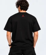 jordan flight t shirt model wear back look