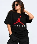 jordan jumpman t shirt black model wear front look