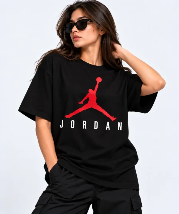 jordan jumpman t shirt black model wear front look