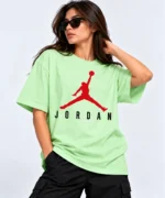jordan jumpman t shirt green model wear front look