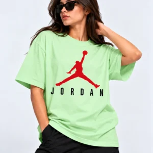 jordan jumpman t shirt green model wear front look