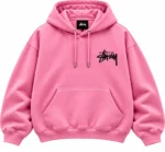 pink stussy hoodie