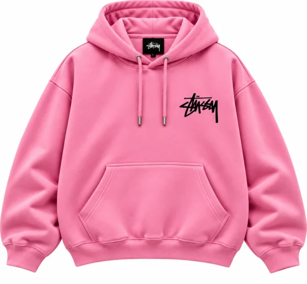 pink stussy hoodie