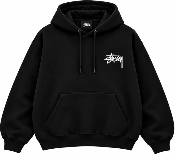 stussy black hoodie