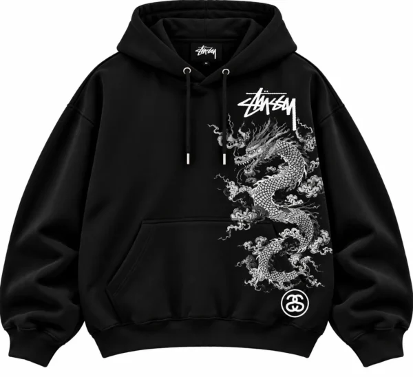 stussy dragon hoodie