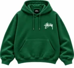 stussy green hoodie