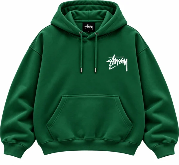 stussy green hoodie